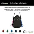 thumbnail image 3 of Champion Sports 600 Denier® Deluxe All Purpose 2 Compartment Backpack with Outer Pockets - Adjustable Straps & Carry Handle - 20"L x 13"W x 10"H - Blue, 3 of 7