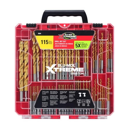 BluMol Xtreme Titanium Drill Bit Set 115 pc