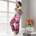 thumbnail image 5 of Wukai Pink Glitter Heart Candy Women Pajama Pants Comfy Stretch Drawstring Palazzo Wide Leg Lounge Pant Comfy Sleepwear Yoga Pants-Large, 5 of 6