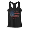thumbnail image 4 of Fznquz Independence Day Camisole for Women 4th of July American Flag Black Soft Fashion Crew Neck Sleeveless Women's Maxi Tank Tops Under 12, 4 of 4