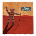 thumbnail image 3 of Ambesonne Orange Shower Curtain, Mars Colonization Space, 69"Wx84"L, Orange Red, 3 of 5