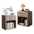 thumbnail image 3 of Bingirl Night Stand Set Of 2, Fluted Nightstand,Modern Farmhouse Nightstand, End Table With Drawer Storage Mid Century Wood Night Stands For Bedroom Living Room Sofa Office, 3 of 8