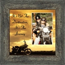 Classic Motorcycle "It's Not the Destination, It's the Journey" Sunset with Personalized Picture Frame, 10X10 9760