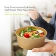 thumbnail image 4 of Paquete de 50 cuencos de papel, cuencos de sopa desechables, cuencos de ensalada resistentes, en papel kraft, ecológicos, duraderos, sin fugas, para postres, 4 of 4