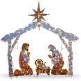thumbnail image 1 of Adornos navideños Esquina de puerta navideña Escena de pesebre Letrero de metal navideño religioso Natividad sagrada Adornos navideños para porche al aire libre Decoración de pared de jardín, 1 of 6