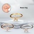 thumbnail image 4 of Huanledash Exquisite Nose Piercing All-match Copper Creative Cartilage Tragus Nose Ring for Women, 4 of 8