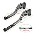 thumbnail image 4 of For CBF600 CBF600/SA 2010-2013 CBF 600 Motorcycle Accessories CNC Aluminum Adjustable Folding Brake Clutch Levers-Black&Titanium, 4 of 8