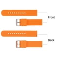 thumbnail image 4 of Uxcell Silicone Watch Band 20mm Rubber Watch Strap with Electroplated Stainless Steel Buckle for Men Women, Orange, 4 of 6