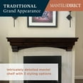 thumbnail image 2 of Mantels Direct Salem 48 Inch Wood Mantel Shelf With Arched Corbels - Coffee Bean, 2 of 8