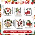 thumbnail image 2 of 1 Box 6Pcs 6 Styles Santa Claus Brooch Christmas Rhinestone Pins Colorful Shoes Bell Wreath Alloy Enamel Shine Metal Label Brooches, 2 of 7