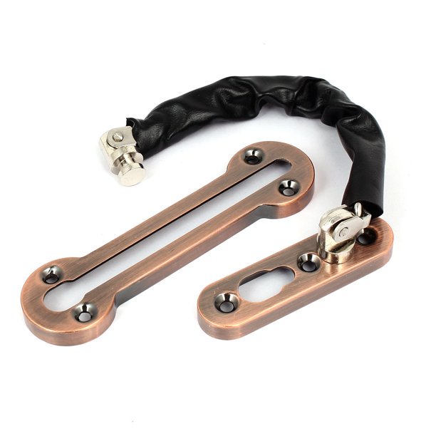 Home Door Slide Bolt Chain Security Lock Guard Copper Tone