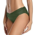 thumbnail image 3 of Women's Twist Bikini Bottom High Cut Bathing Suit Bottoms Ruched Foldover Swimsuit Full Coverage Bottoms, 3 of 5