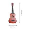 thumbnail image 3 of 21inch Acoustic Guitar Mini Guitar Musical Instrument Wooden Craft for Beginner Children (Coffee), 3 of 8