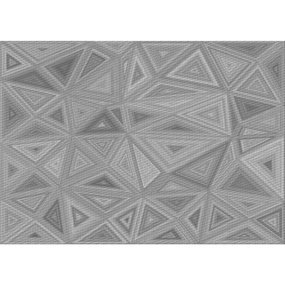 Ahgly Company Machine Washable Indoor Rectangle Transitional Gray Cloud Gray Area Rugs, 7' x 9'