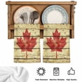 thumbnail image 5 of Canada Kitchen Towels Set of 4, Red Maple Leaf Flag Farmhouse Shabby Wooden Grain Absorbent Dish Towels for Kitchen, Microfiber Hand Towel, Quick Drying Tea Towel for Cleaning Decorative Dishcloths, 5 of 7