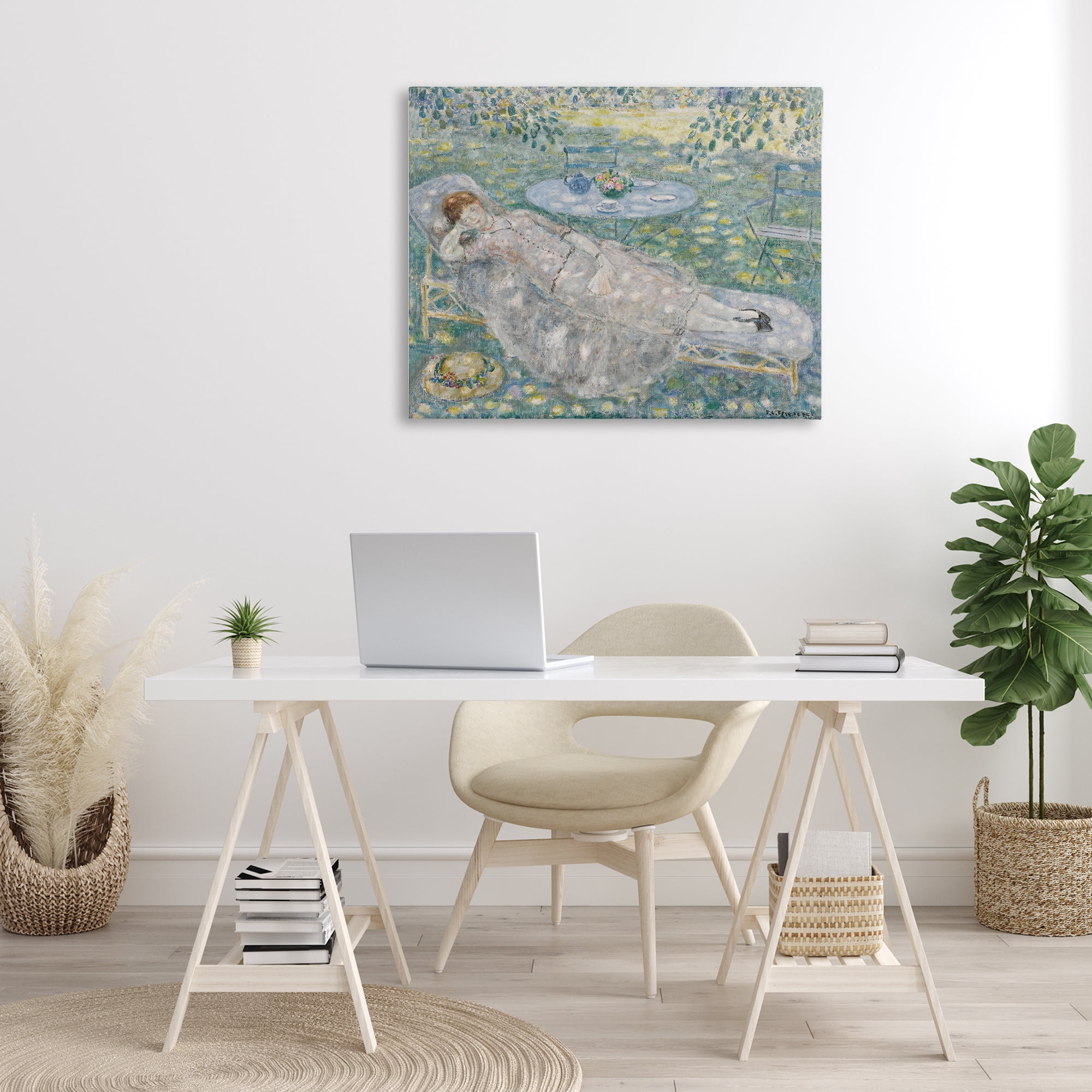 Stupell Industries Classical Frieseke Portrait Landscape & Nature Painting Wrapped Canvas Art Print Wall Art, 40 x 30