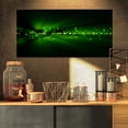 thumbnail image 1 of Blurred Bright Green Lights - Large Landscape Photo Canvas Art Print, 1 of 3