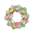 thumbnail image 2 of Luxcidy 1PCS Easter Eggs Wreath Spring Plaid Floral Decoration For Door Indoor Outdoor Farmhouse Style Colorful Festive Holiday Welcome Decor(A), 2 of 7