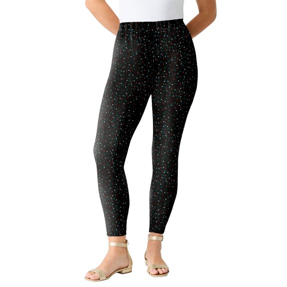 Roaman's Women's Plus Size Essential Stretch Ankle Length Pull-On Legging