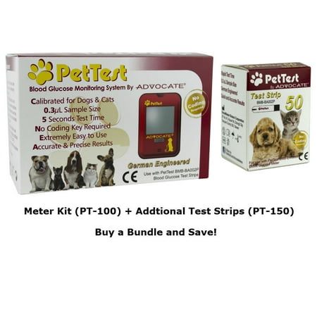 Advocate PetTest Glucose Meter Kit + 50 Extra Test