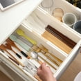 thumbnail image 4 of Fwttom Retractable Compartment Storage Box Adjustable Partition Tableware Office Storage Box, 4 of 6