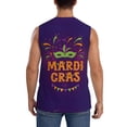 thumbnail image 4 of Goofa Mardi Gras2 Printed Men's Sleeveless T-Shirt - Athletic Gym Workout Tank Top for Men - Moisture-Wicking, UPF 30+ Quick-Dry Muscle Tee-, 4 of 8