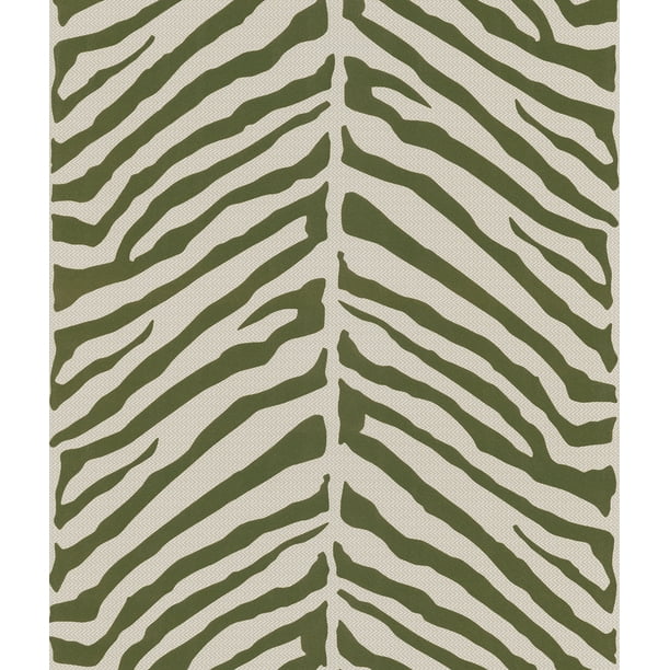 James Tailored Zebra Light Brown Herringbone Zebra Wallpaper