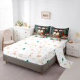 thumbnail image 5 of Manfei Christmas Santa Claus 7-Piece Twin Bedding Sets,Kawaii Wild Mushroom Bedding Comforter Set,Rustic Cardinal Birds Sheet Sets For Girls Boys,Microfiber Bedroom Decor Reversible, 5 of 8