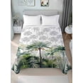 thumbnail image 4 of Summer Tropical Leaves Flat Sheet Only Twin Size, Soft Breathable Bed Top Sheets for Mattress, Green Botanical Palm Trees Luxury Bedding Flat Sheets for Home Hotel Bedroom Bed Protection, 4 of 9