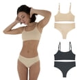 thumbnail image 1 of Set 3 tops corte recto + 3 panties corte bikini sin costura para dama d’Ssentials, 1 of 5