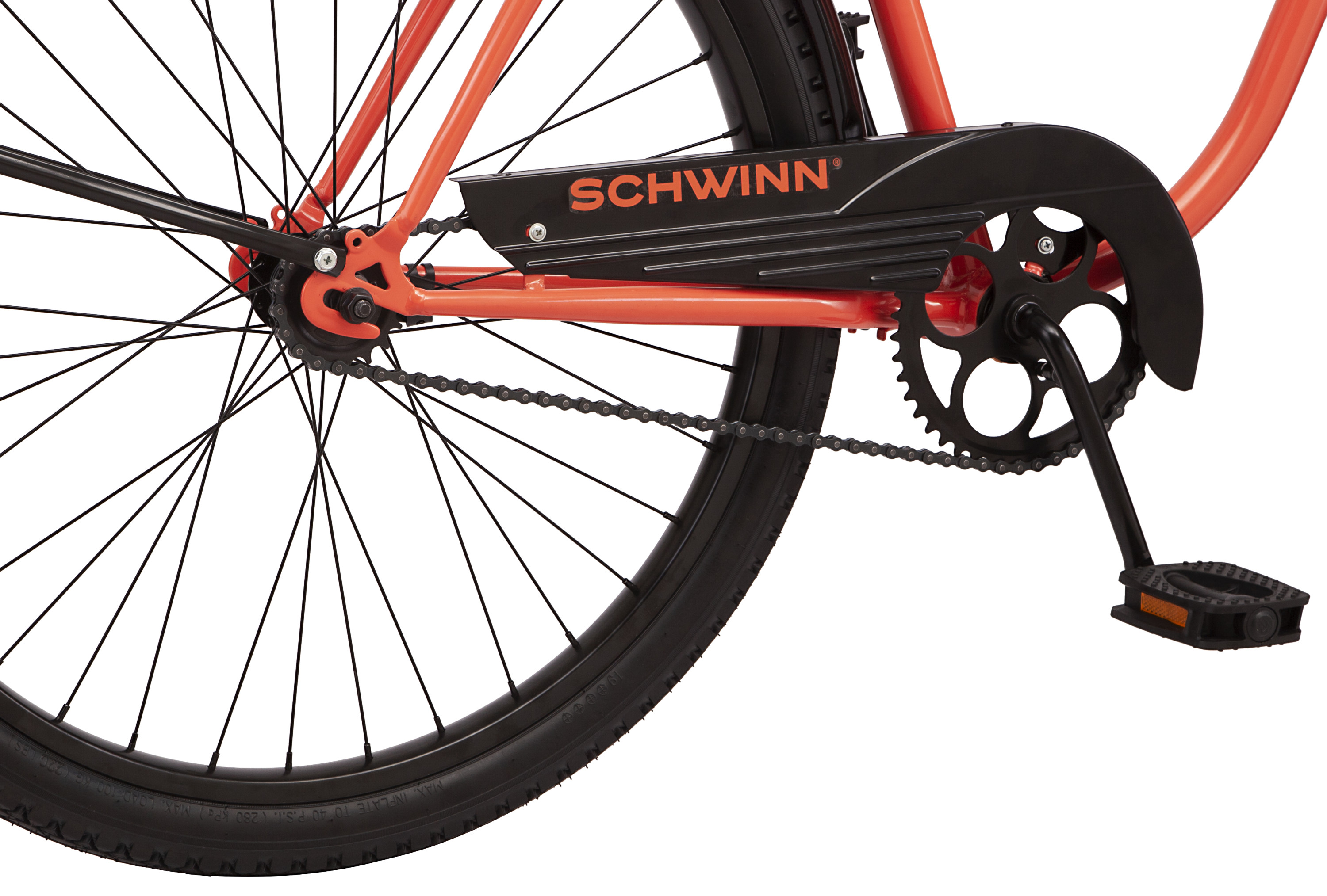 Schwinn Siesta cruiser bike, single speed, 26-inch wheels, coral, womens style - image 4 of 8