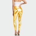 thumbnail image 4 of Women's High Waisted Metallic Leggings Stretch Shiny Party Club Pants, 4 of 5