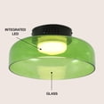 thumbnail image 6 of Jonathan Y 12" Minimalist Iron/Glass Dimmable Integrated LED Flush Mount, Green/Black, 6 of 7