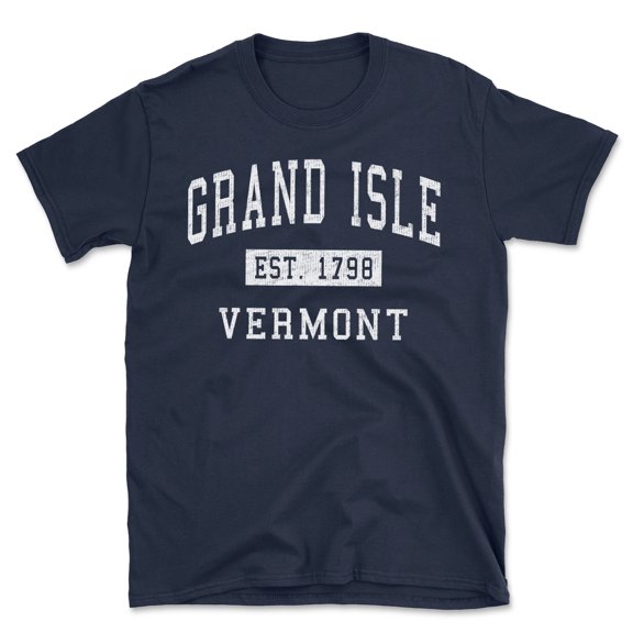 Grand Isle Vermont Classic Established Men's Cotton T-Shirt