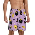 thumbnail image 2 of Pofeuu Cute Halloween Print Men's Soft Woven Elastic Waistband Sleep Pajama Short-Medium, 2 of 6