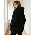 thumbnail image 6 of Women's Oversized Solid Hoodie, Casual Long Sleeve Pullover Hooded Sweatshirt with Kangaroo Pocket, Loose Fit Basic Daily Tops for Fall Winter, 6 of 6