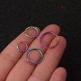 thumbnail image 4 of K-KED Stainless Steel Opening Clicker Ring Nose Clip Hoop Body Piercing Delicate Jewelry -Gold-8mm, 4 of 9