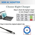 thumbnail image 2 of 90W 19V 4.74A Adapter Charger Compatible with HP Probook 6560b 6570b 6550b 6470b 6450b 4530s 4540s 4440s 4430s, EliteBook 8460p 8470p 8440p 8560p 8760p 2570p 2540p 2560p 2730p 2740p 8460w 8570w 8770w, 2 of 7