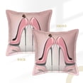 thumbnail image 3 of Bingfone Decorative Pillow Covers 18"X18" High Heel Shoes Butterfly Couch Pillow Cases Modern Farmhouse Covers For Couch Sofa Bed, 3 of 9