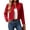 Red, variant on Women's Short Wool Coat Stand Collar Single Breasted Slim Fit