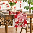 thumbnail image 5 of Kbndieu Valentines Day Table Runner, 13 x 72 Inch Love Heart Table Runner for Valentines Decorations, Winter Holiday Table Runners Valentines Day Decor Home Romantic Decorations on Clearance, 5 of 5