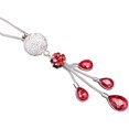 thumbnail image 1 of Adorno para coche con cristales brillantes, colgante para interior, color rojo, 1 of 4