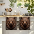 thumbnail image 4 of Carved Bear Head Kitchen Towels Set of 1, Rustic Wood Cabin Lodge Brown Absorbent Dish Towels for Kitchen, Microfiber Hand Towel, Quick Drying Tea Towel for Cleaning Decorative Dishcloths, 4 of 7