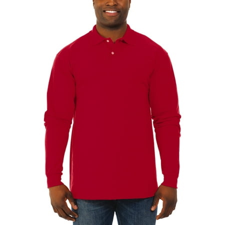 Jerzees Men's Stain Resistant Long Sleeve Polo