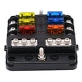 thumbnail image 1 of Bloque de Fusibles de Bco Mino ATC / de 6 Vías, Caja de Fusibles Automotriz Impermeable, Panel de Soporte de Circuito Estánd shamjiam Bloque de fusibles de coche, 1 of 8