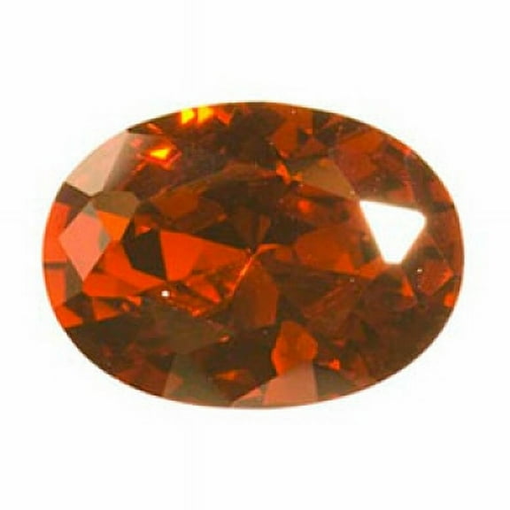 10X8mm Oval Garnet CZ  - Pack of 1