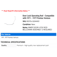 thumbnail image 2 of Door Lock Operating Rod - Compatible with 1971 - 1977 Pontiac Ventura 1972 1973 1974 1975 1976, 2 of 2