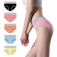 thumbnail image 3 of yunLCZ Women's Cotton Underwear High Waist Women's Cotton Underwear High Waist Stretch Briefs Soft Underpants Ladies Full Coverage Panties 5 Pack, 3 of 3