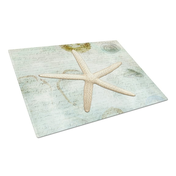 Caroline's Treasures Starfish Glass Cutting Board Large