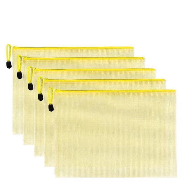 Bolsa de malla con cremallera A3B4A4, bolsa para bolígrafos, bolsa de papelería para estudiantes, bolsa transparente para hojas de información de oficina